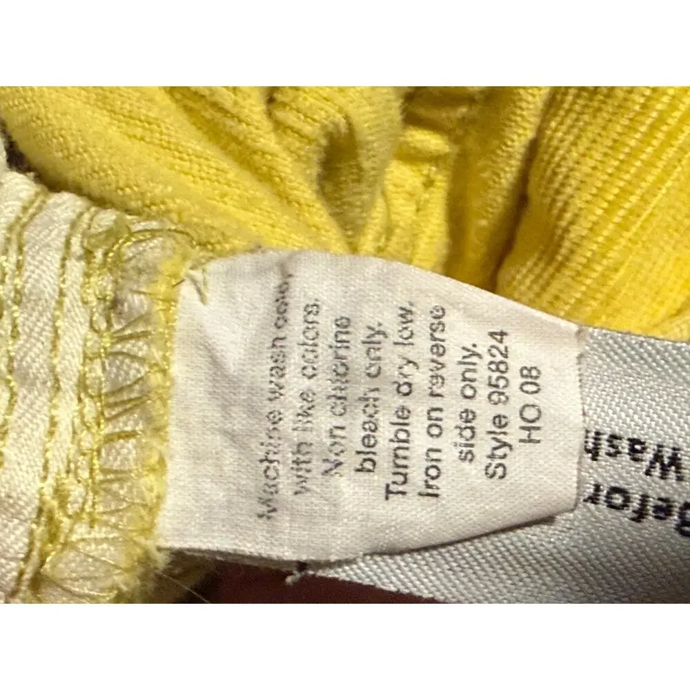 J. Crew Yellow Corduroy Pants Women's 32S City Fit Straight Leg Preppy